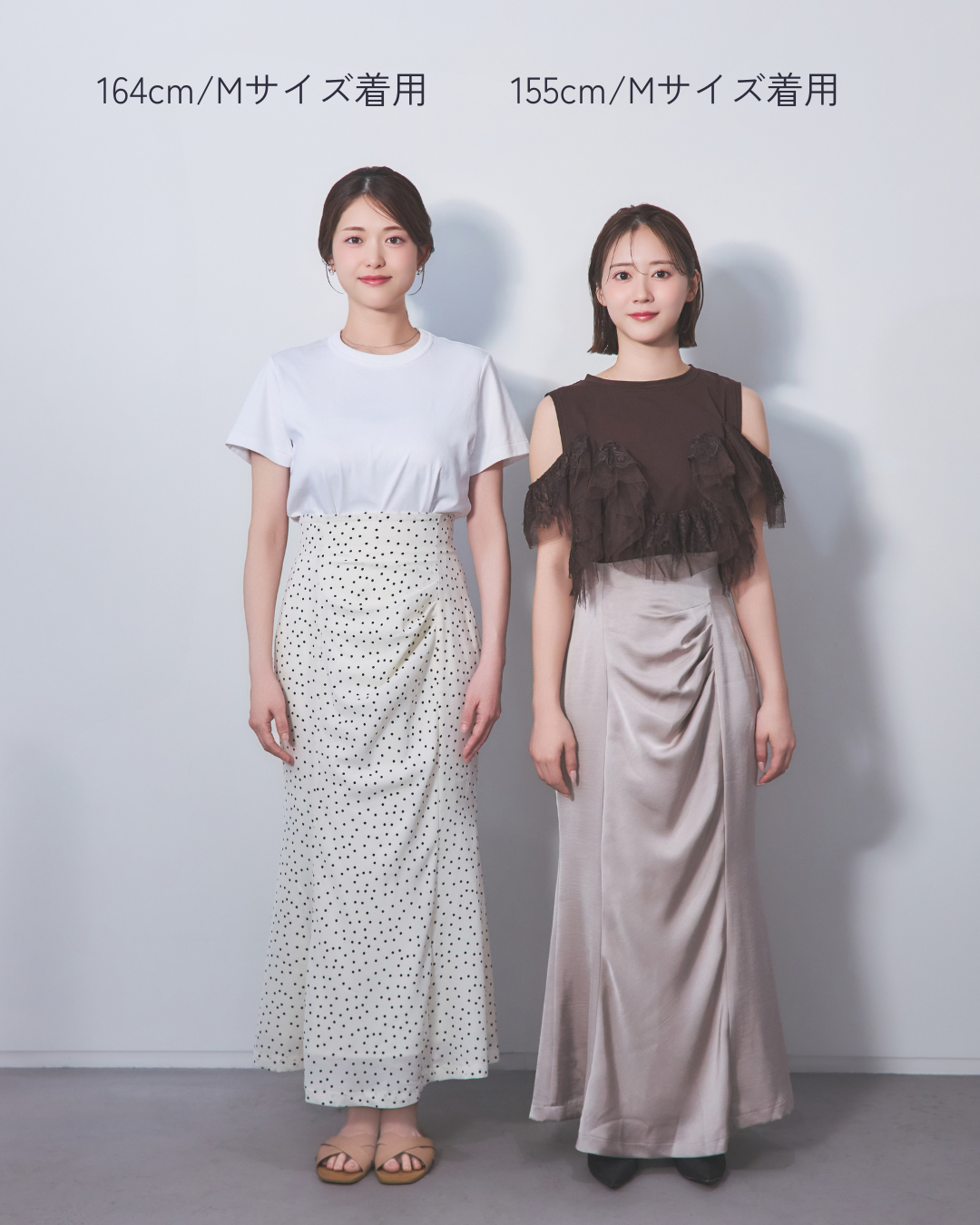 Narrow tuck skirt