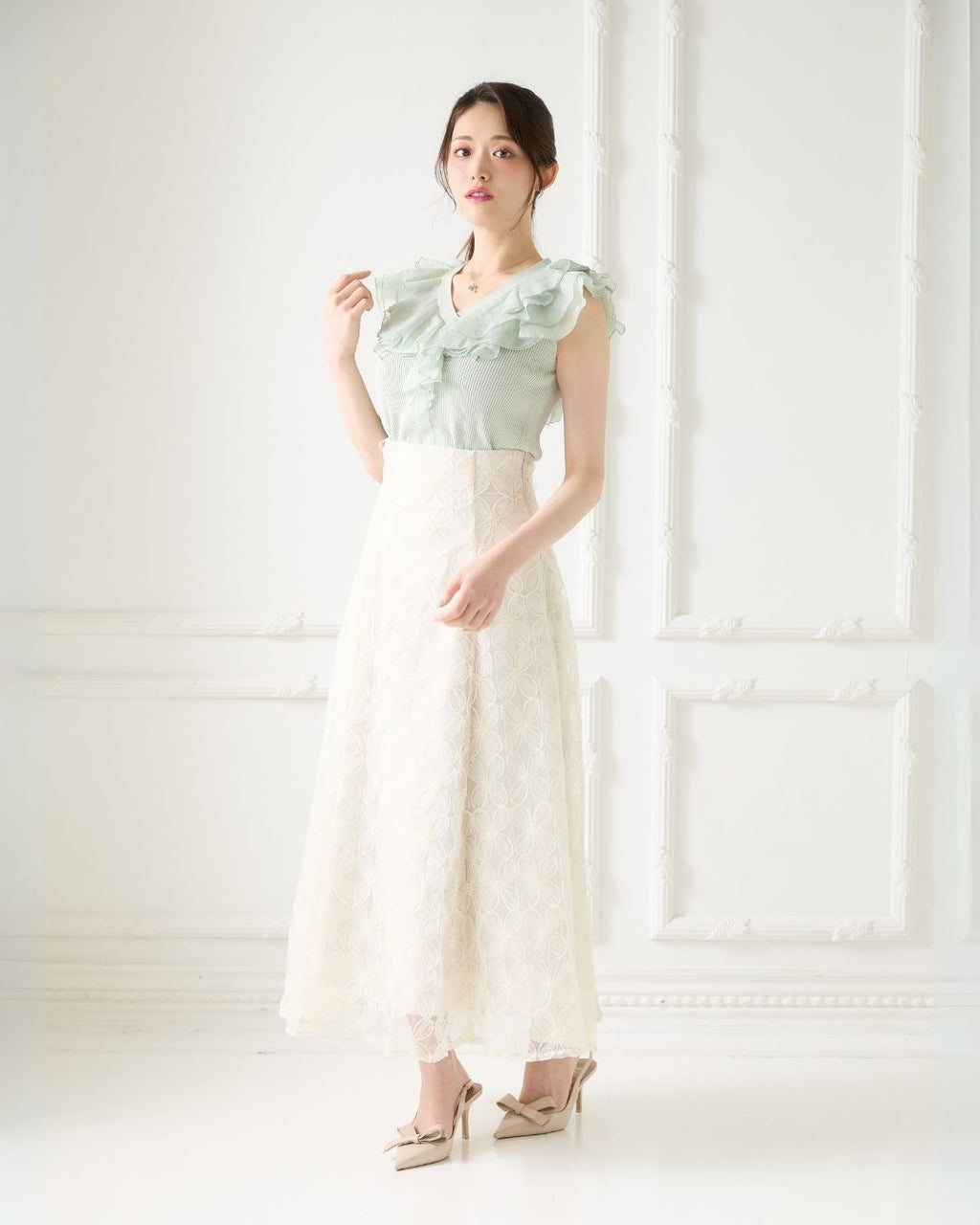 Tule Flower Flare Skirt