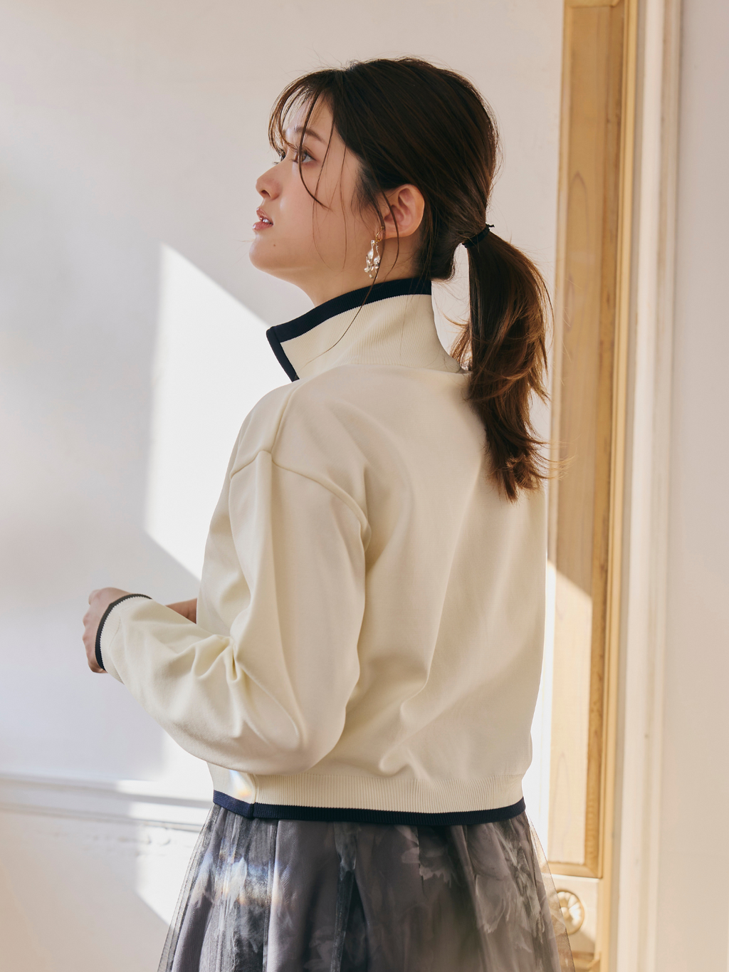 【Unisex】Bicolor Knit Cardigan