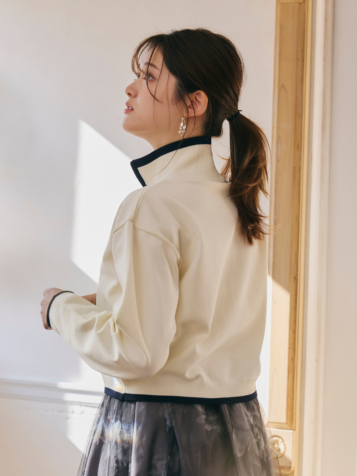 【Unisex】Bicolor Knit Cardigan