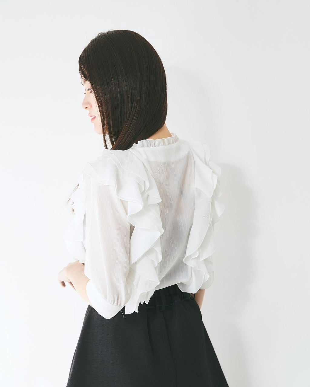 Frill V Neck Blouse