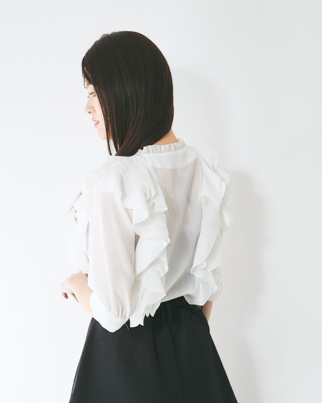 Frill V Neck Blouse
