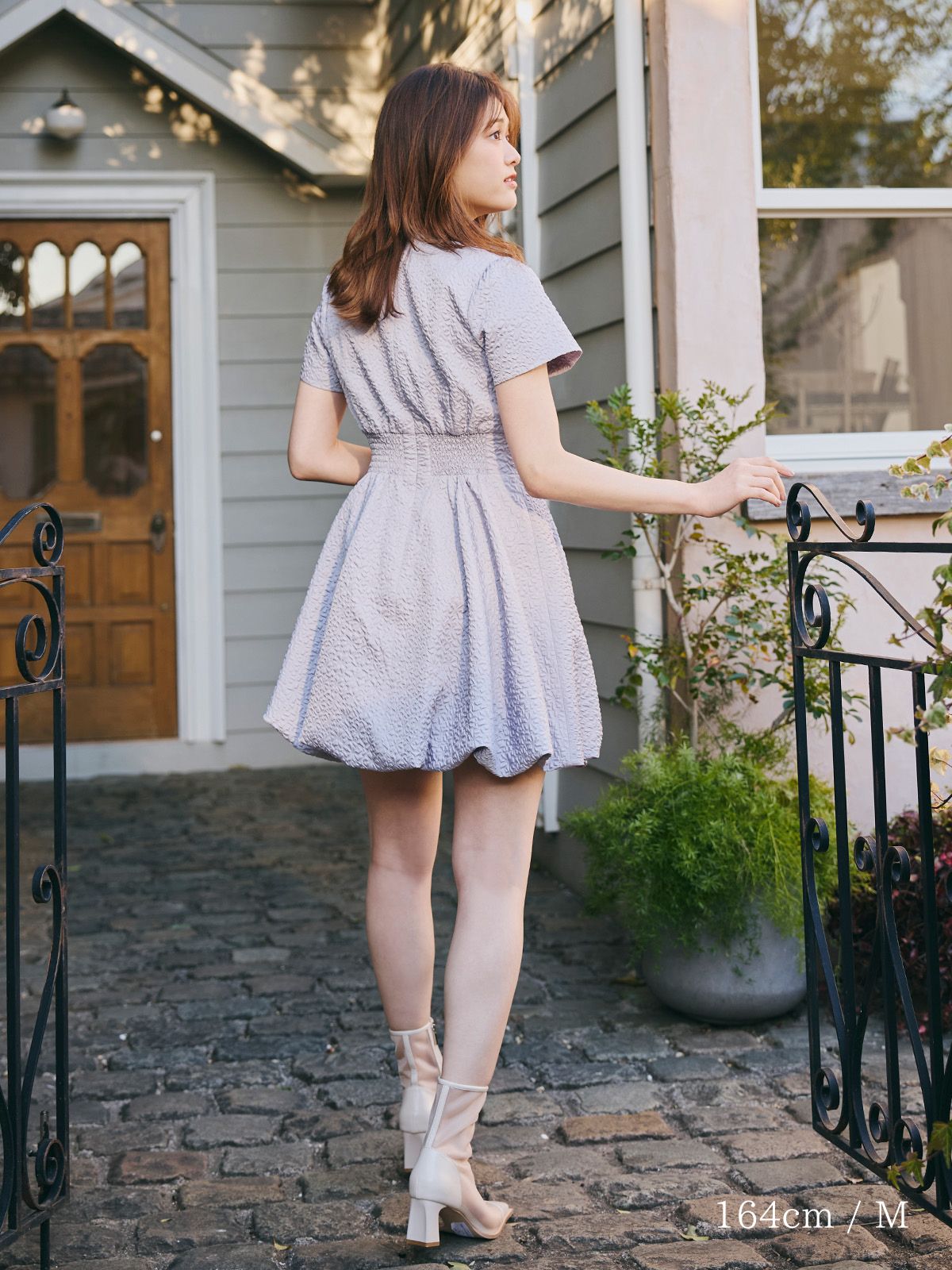 【GirlsAward加藤ナナさん着用】Jacquard Balloon Minidress