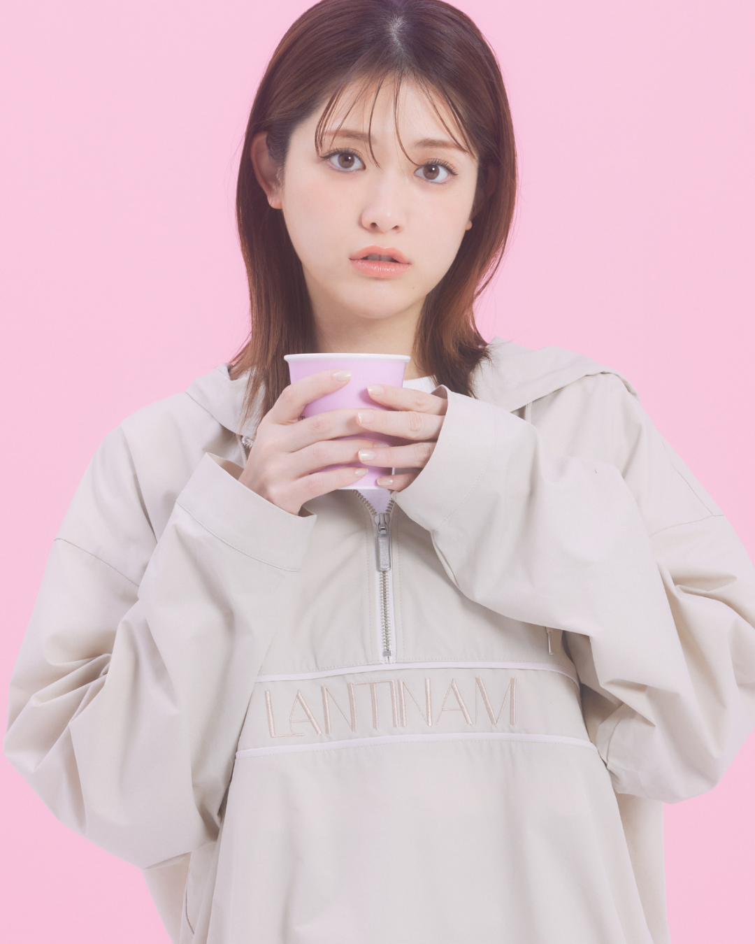 【ユニセックス】Half Zip Anorak Hoodie