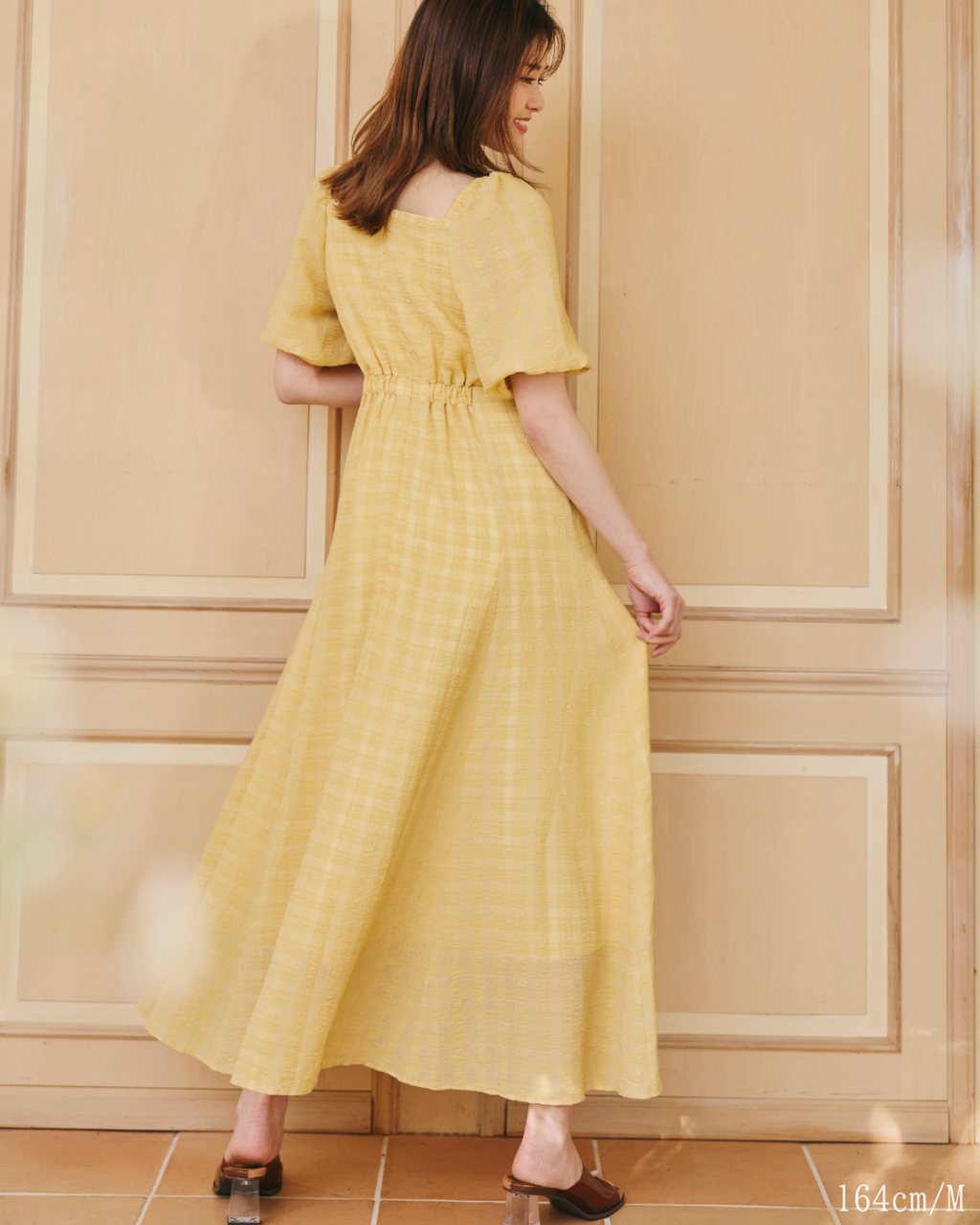 【GirlsAward 大谷映美里さん(=LOVE)着用】Sheer Gingham Check Dress