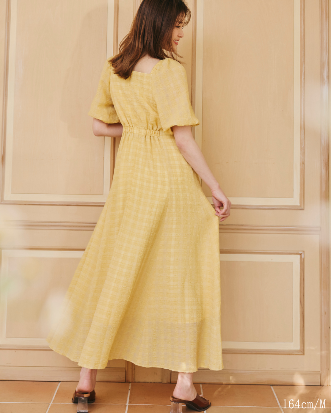 【GirlsAward 大谷映美里さん(=LOVE)着用】Sheer Gingham Check Dress