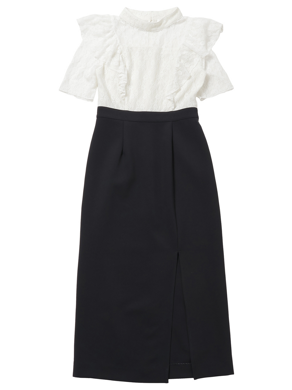 Lace Docking Slit Dress