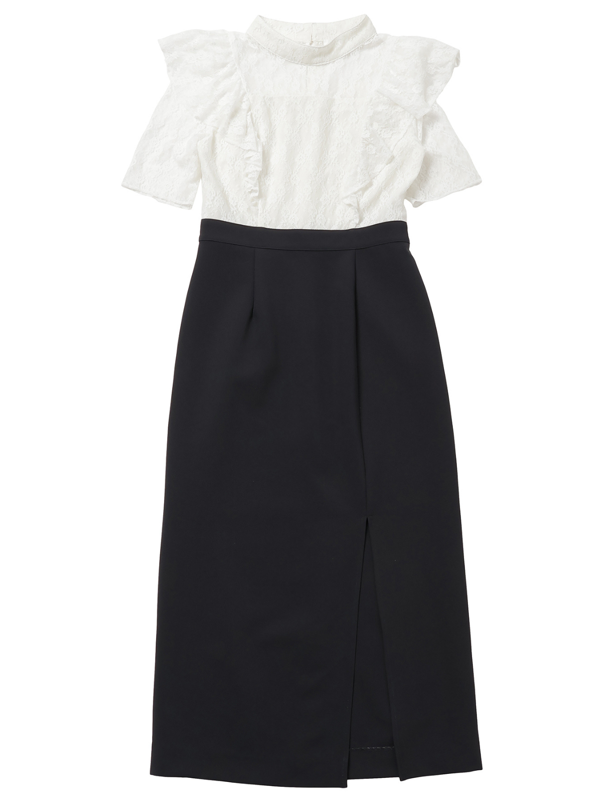 Lace Docking Slit Dress