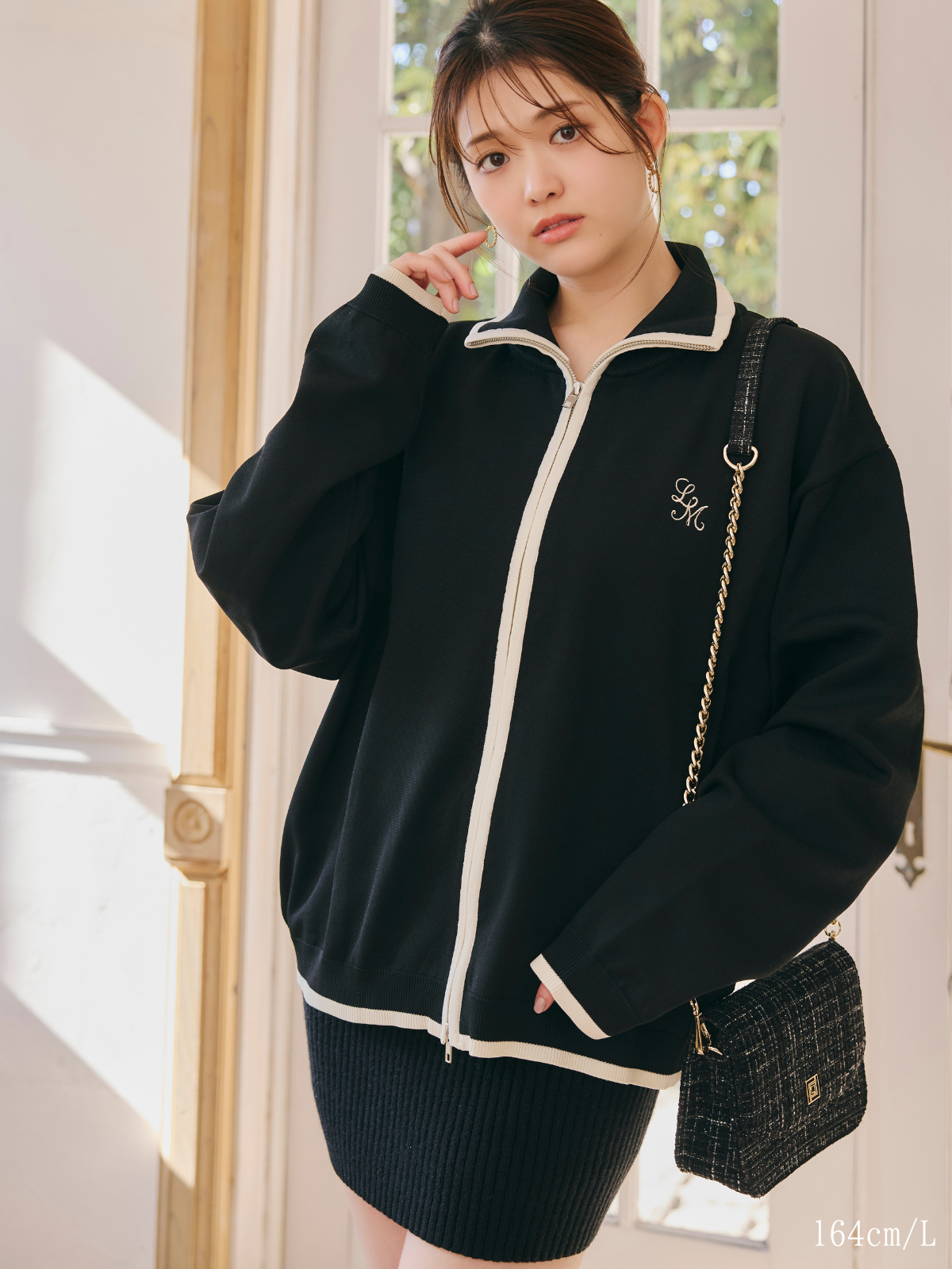 【Unisex】Bicolor Knit Cardigan