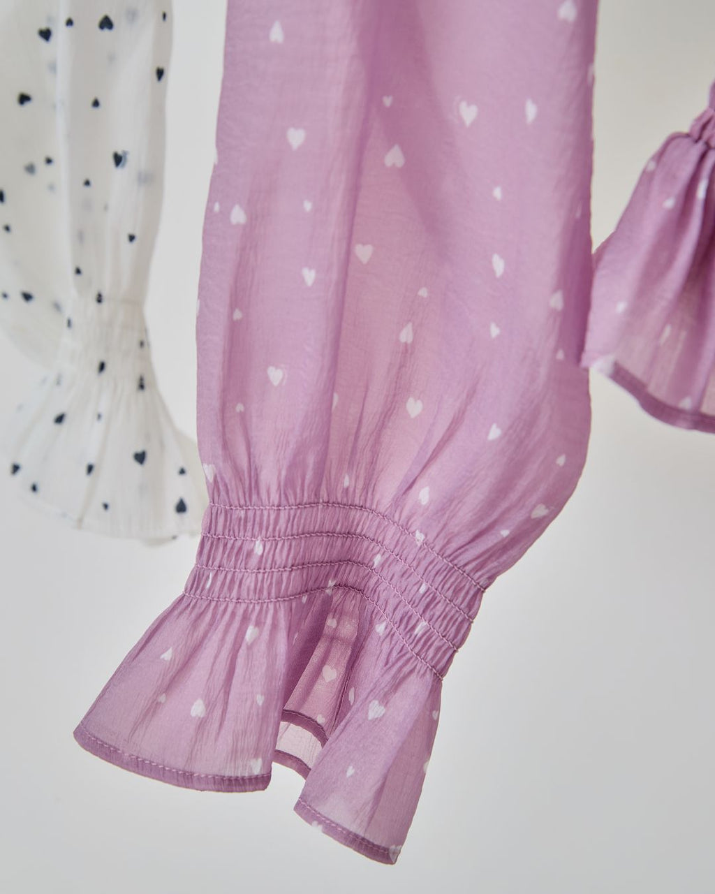 Heart Pattern Off Shoulder Blouse