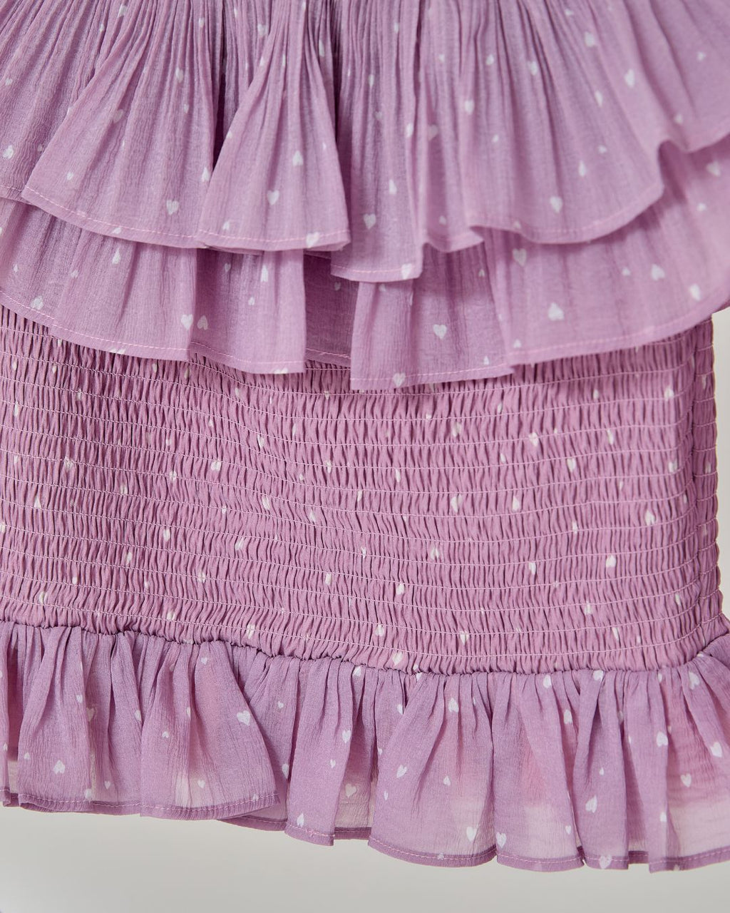 Heart Pattern Off Shoulder Blouse