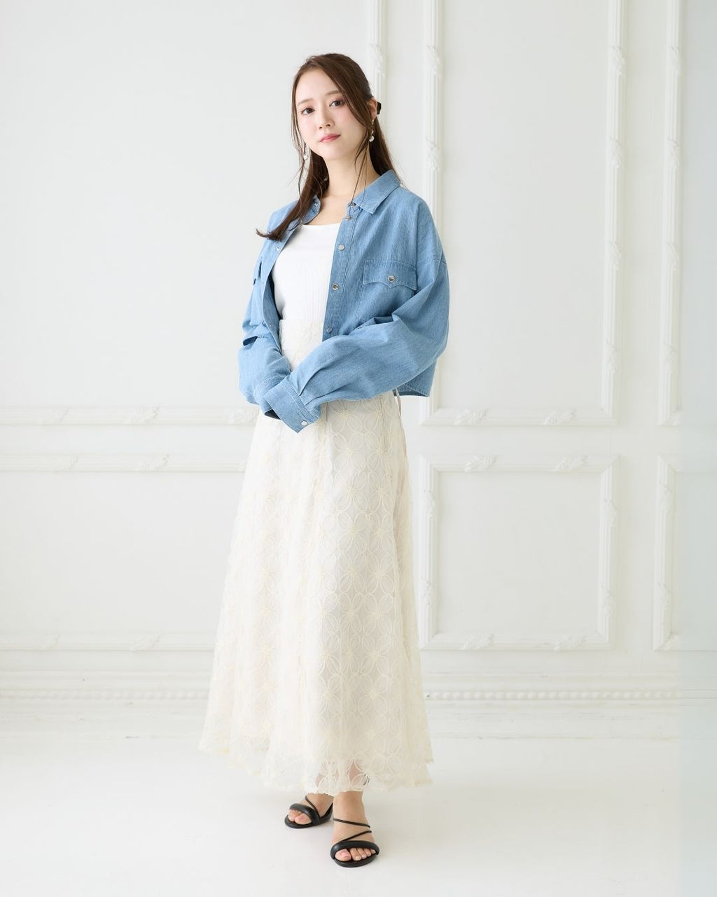 Tule Flower Flare Skirt