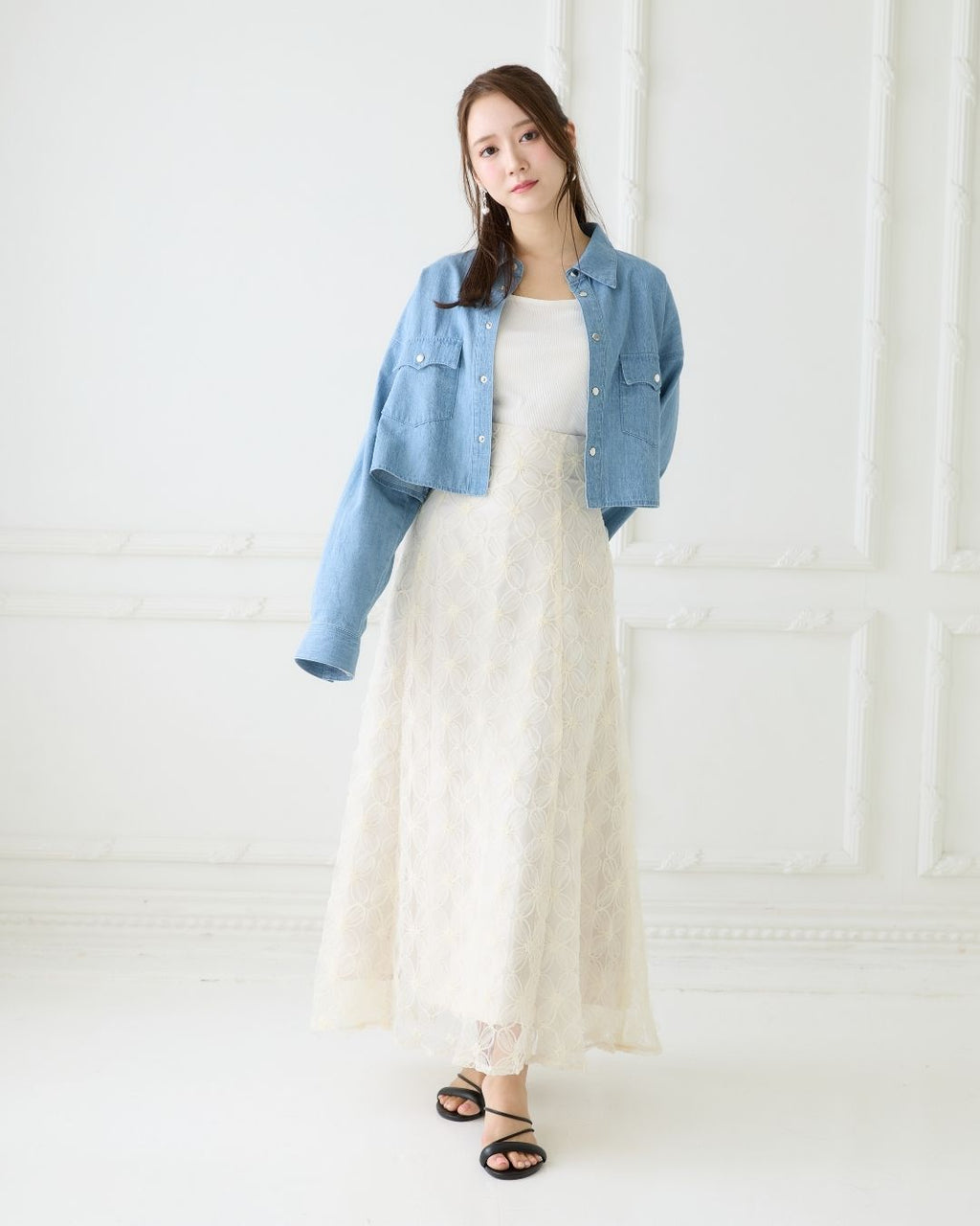 Tule Flower Flare Skirt