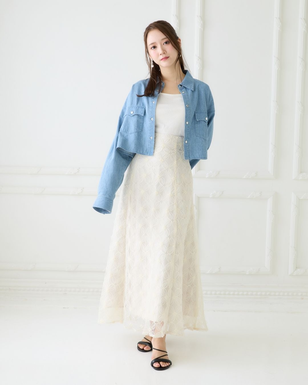 Tule Flower Flare Skirt