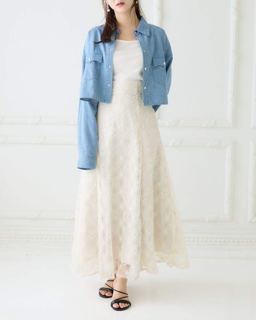 Tule Flower Flare Skirt