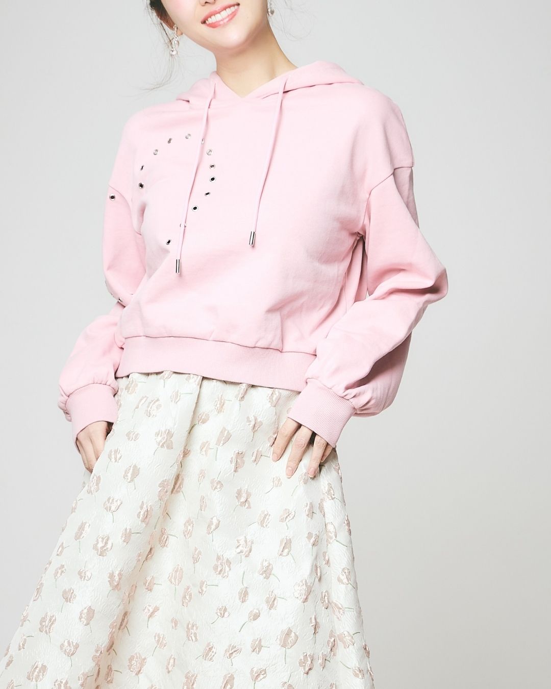 【Unisex】Heart Studs Hoodie