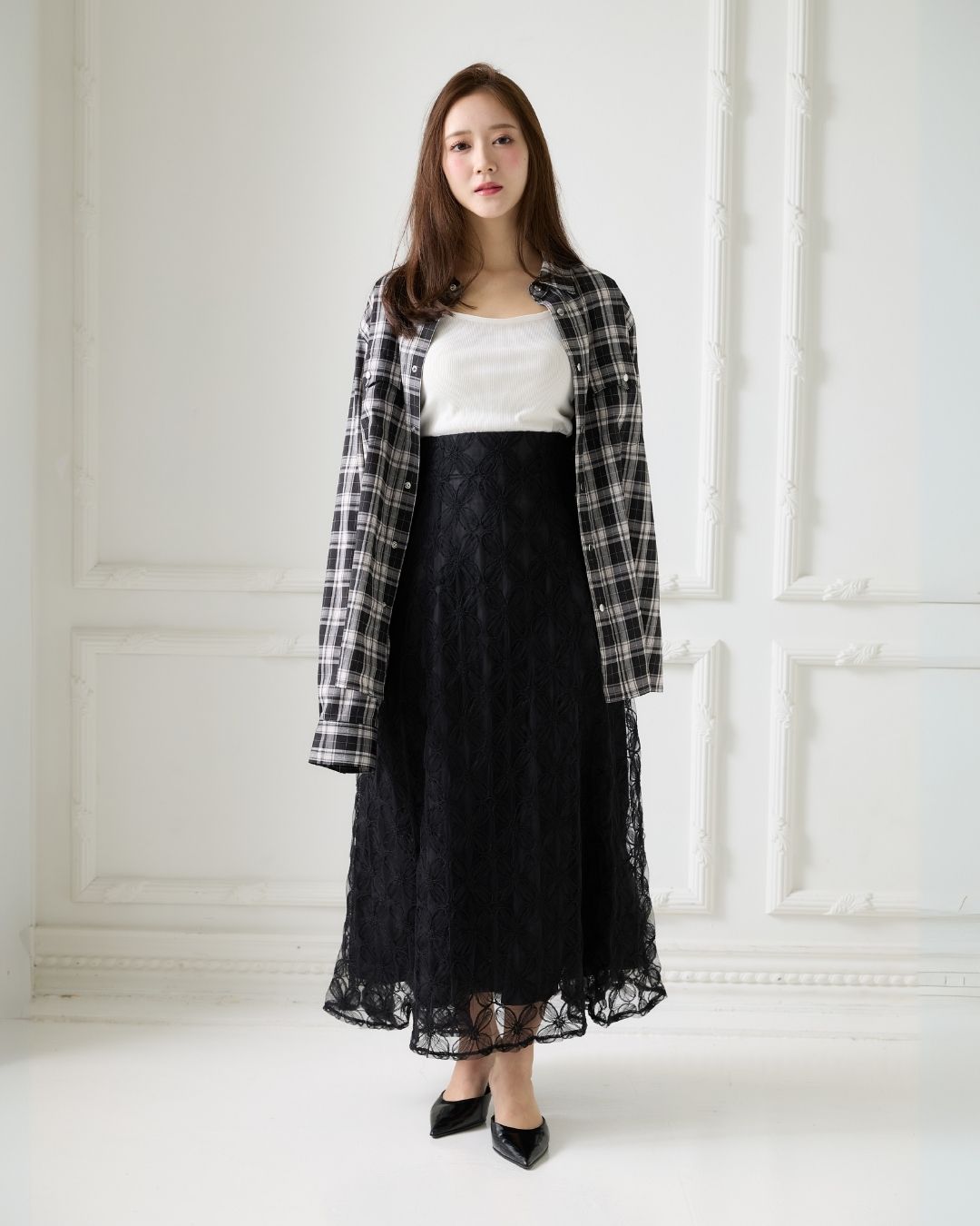 Tule Flower Flare Skirt