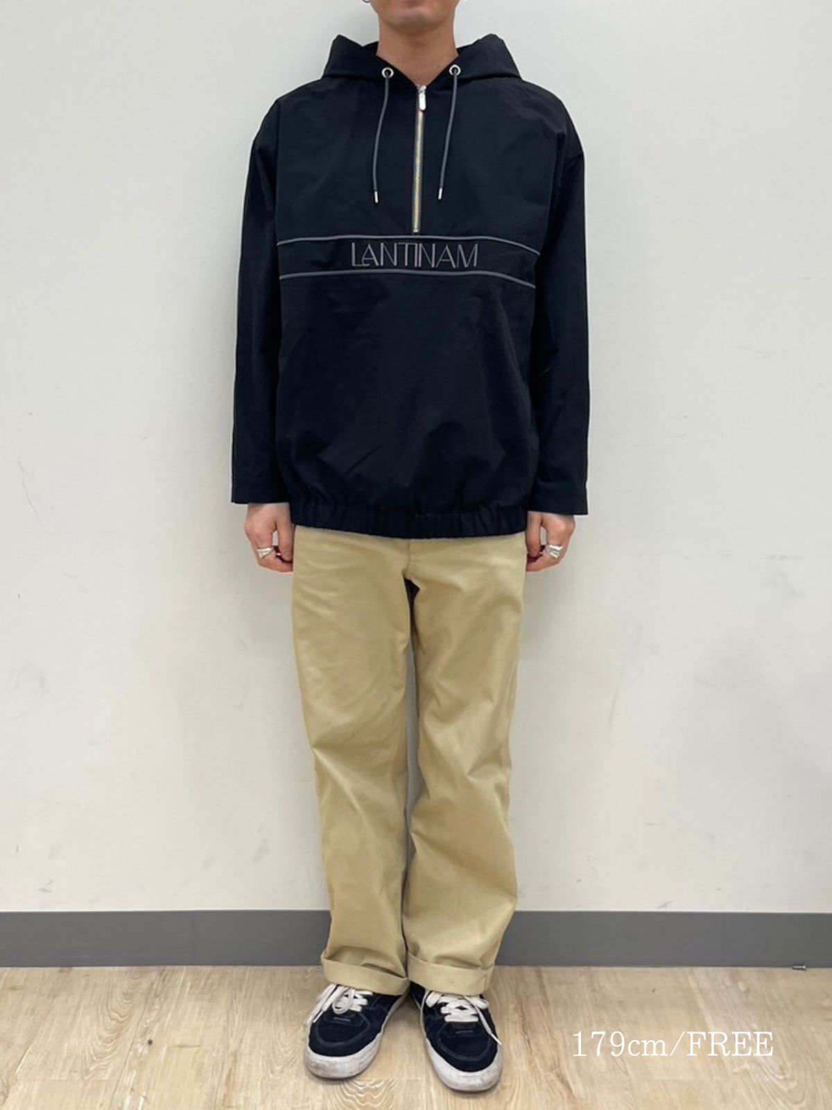 【ユニセックス】Half Zip Anorak Hoodie