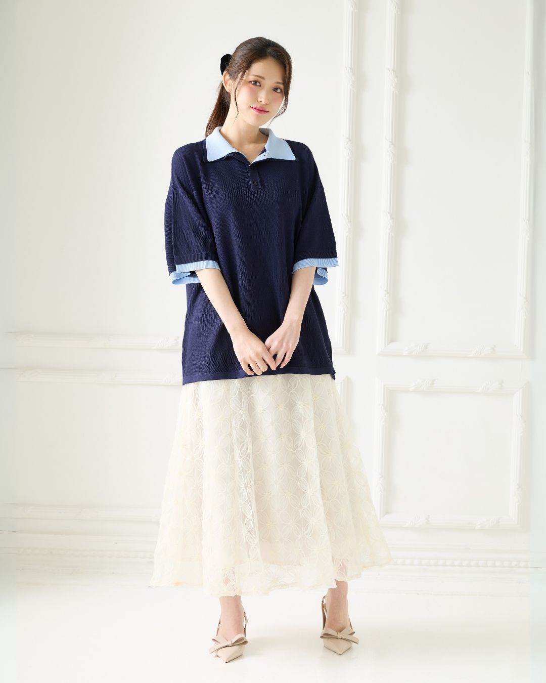 Tule Flower Flare Skirt