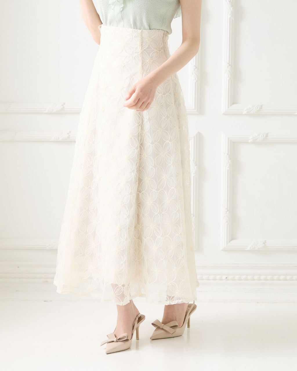 Tule Flower Flare Skirt