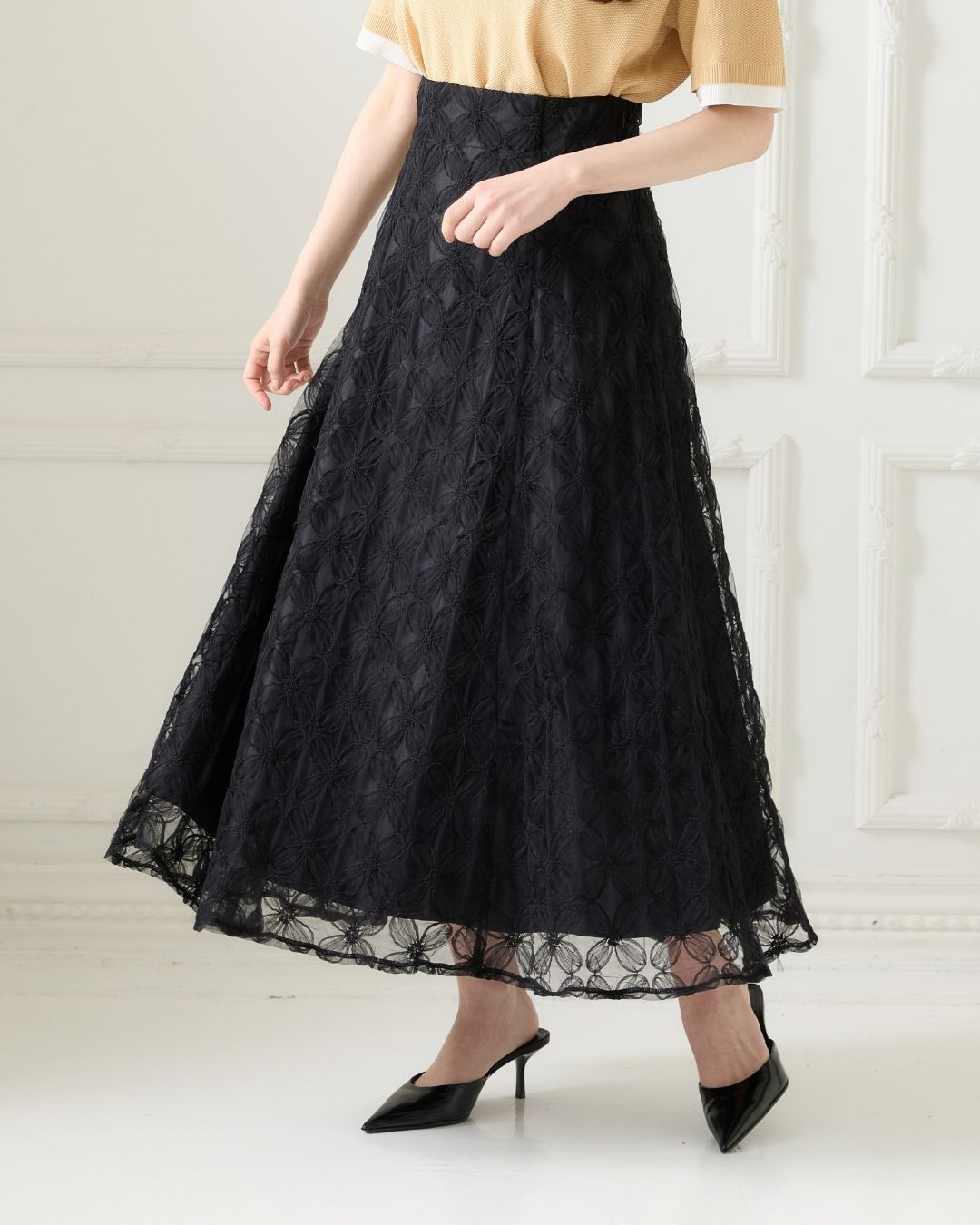 Tule Flower Flare Skirt