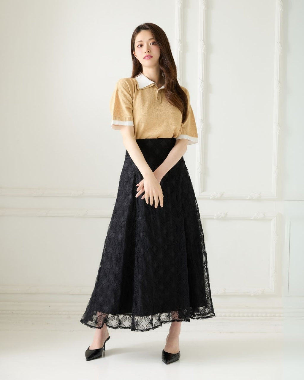 Tule Flower Flare Skirt