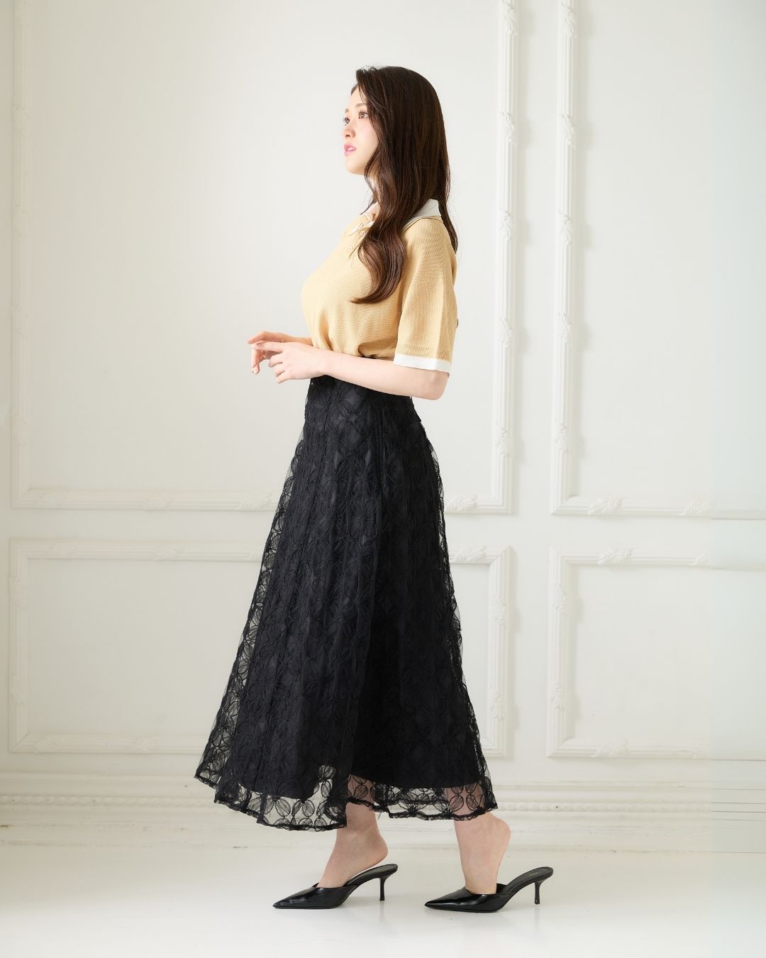 Tule Flower Flare Skirt