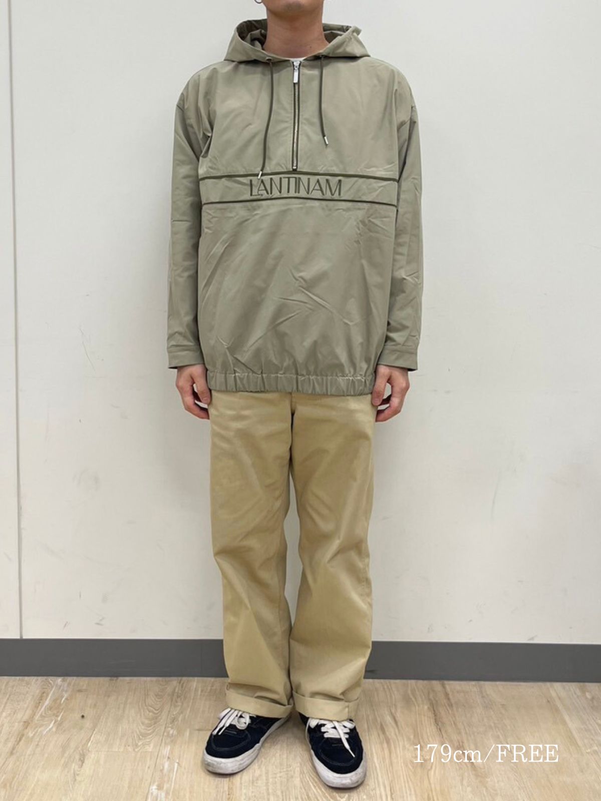 【ユニセックス】Half Zip Anorak Hoodie