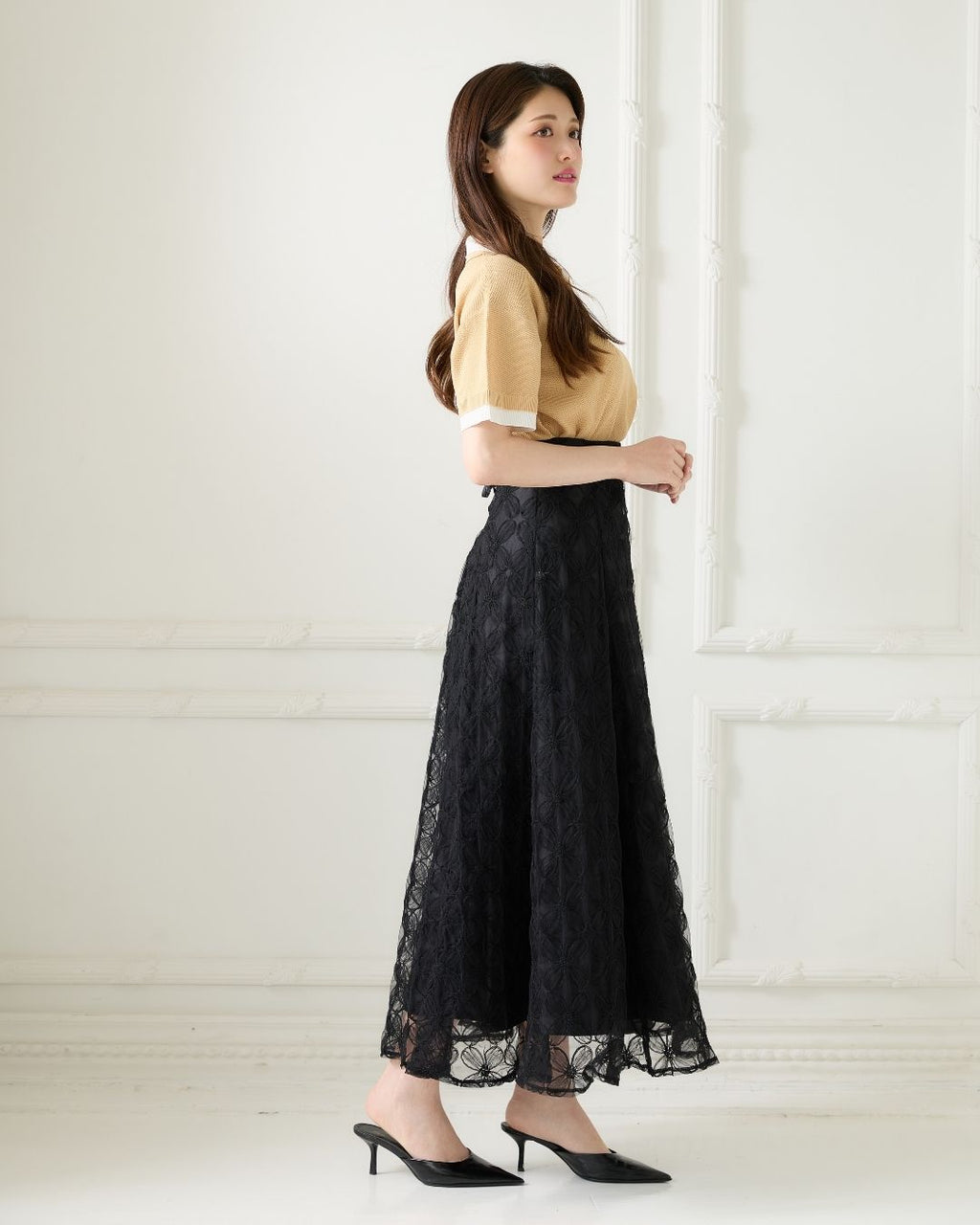 Tule Flower Flare Skirt