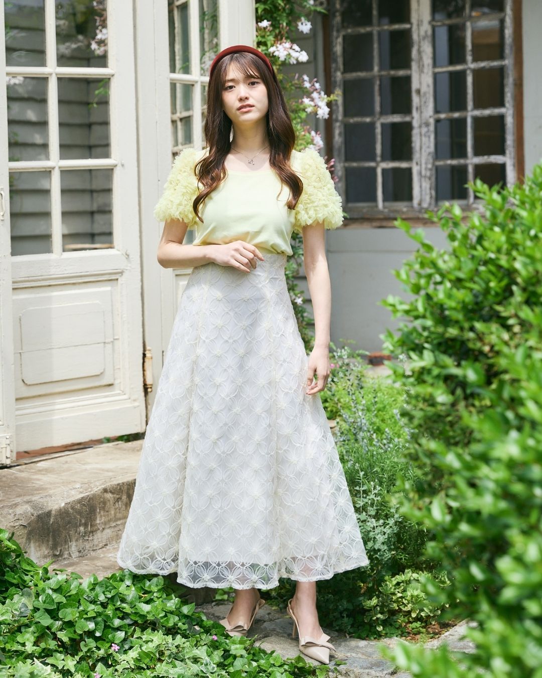 Tule Flower Flare Skirt