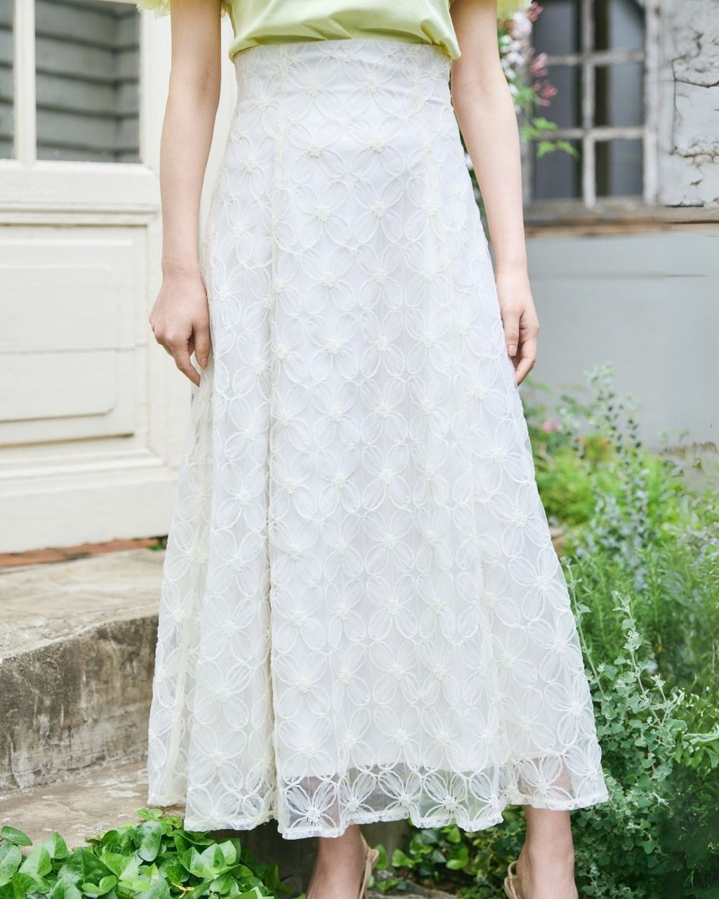 Tule Flower Flare Skirt