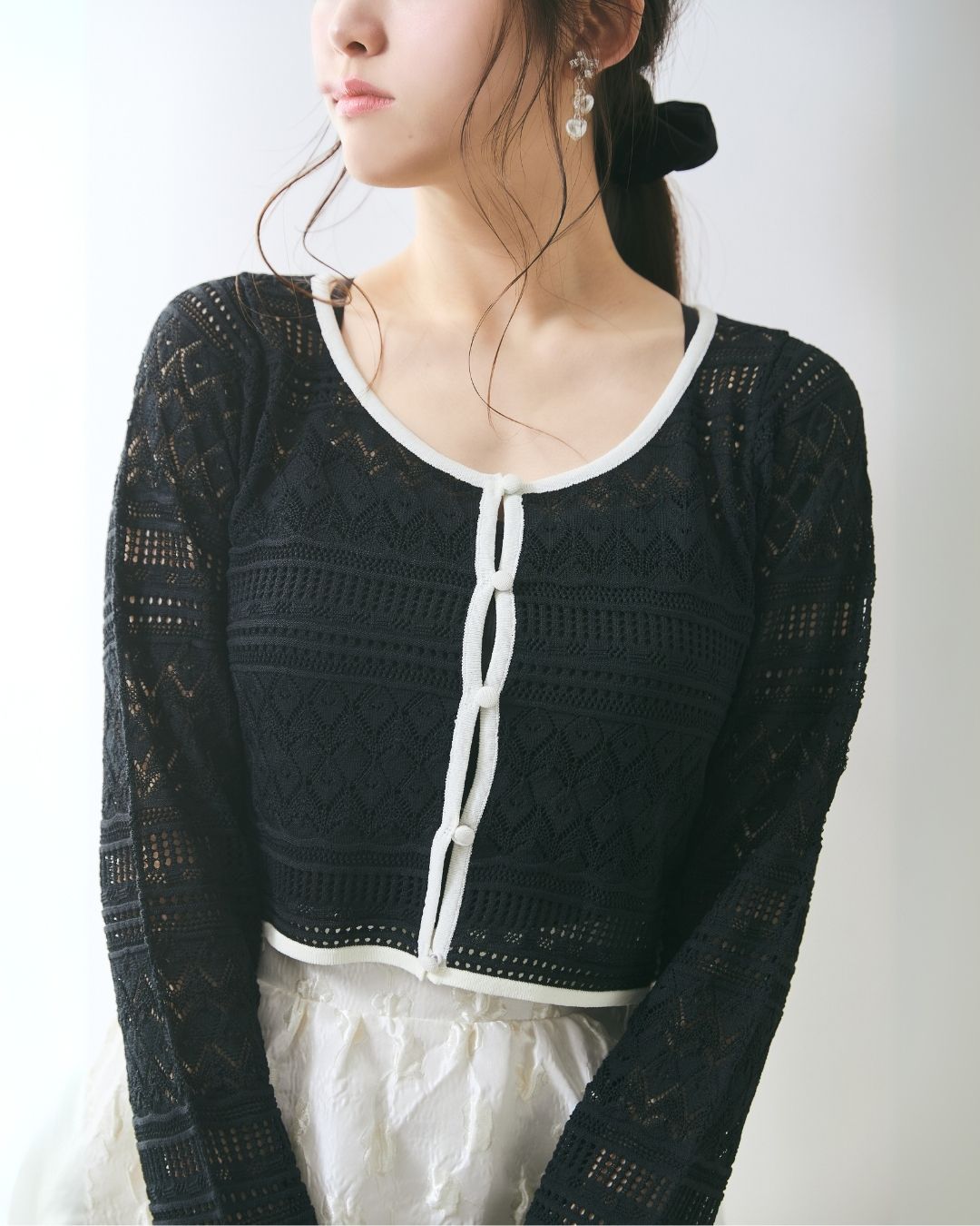 Crochet Bicolor Cardigan