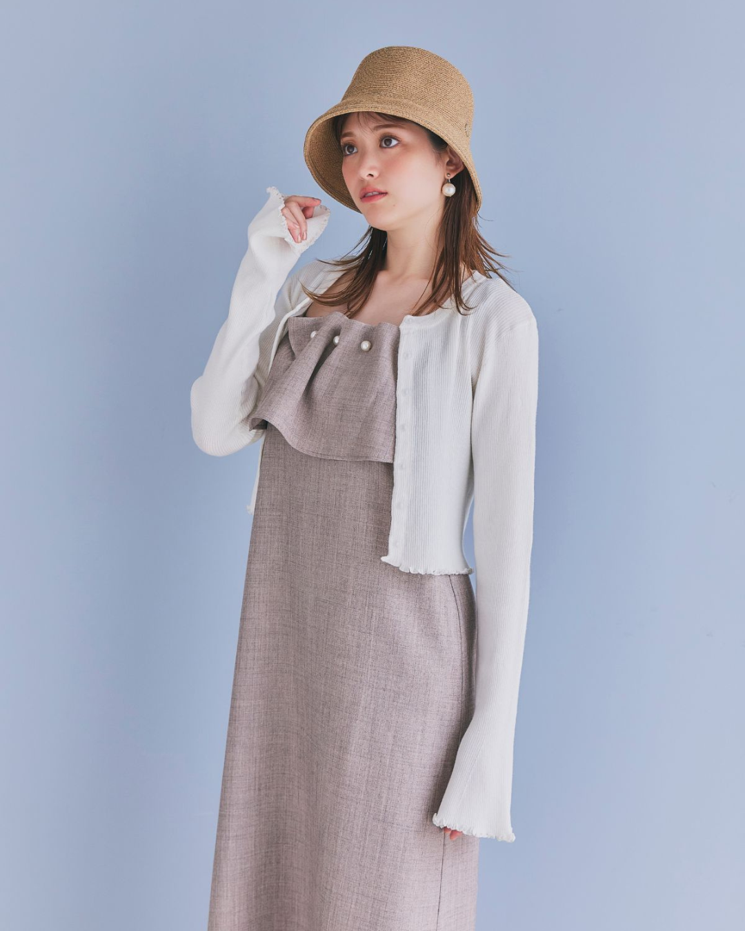 Frill Short Knit Cardigan