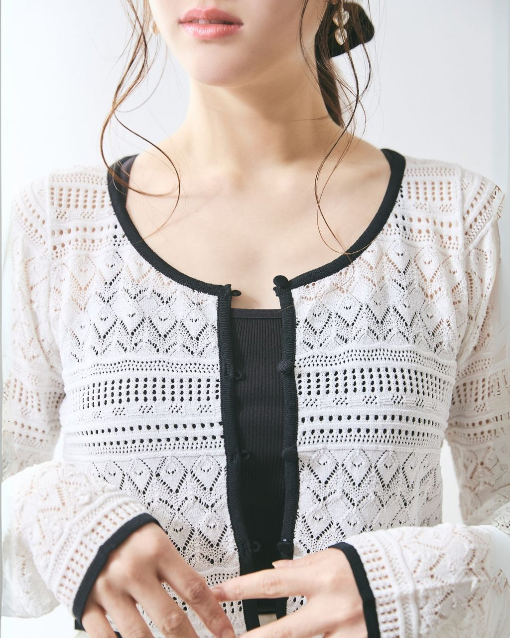 Crochet Bicolor Cardigan