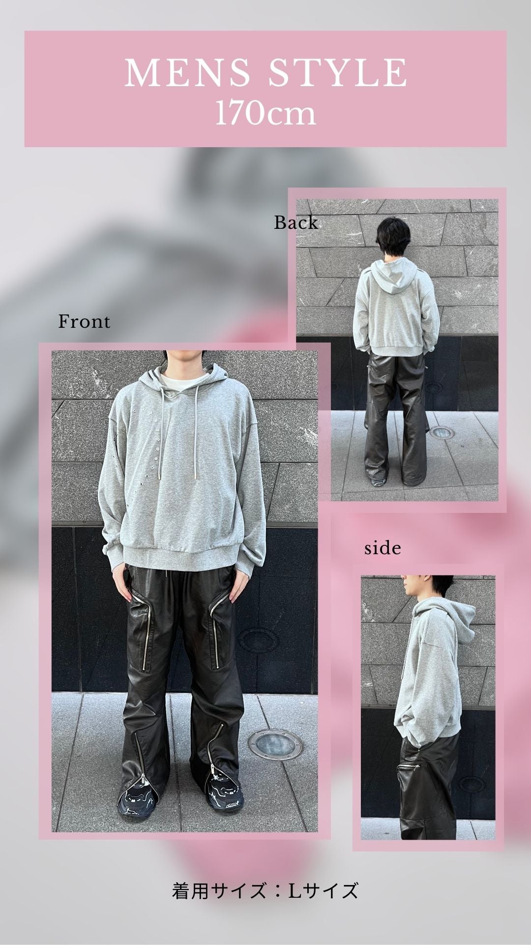 【Unisex】Heart Studs Hoodie