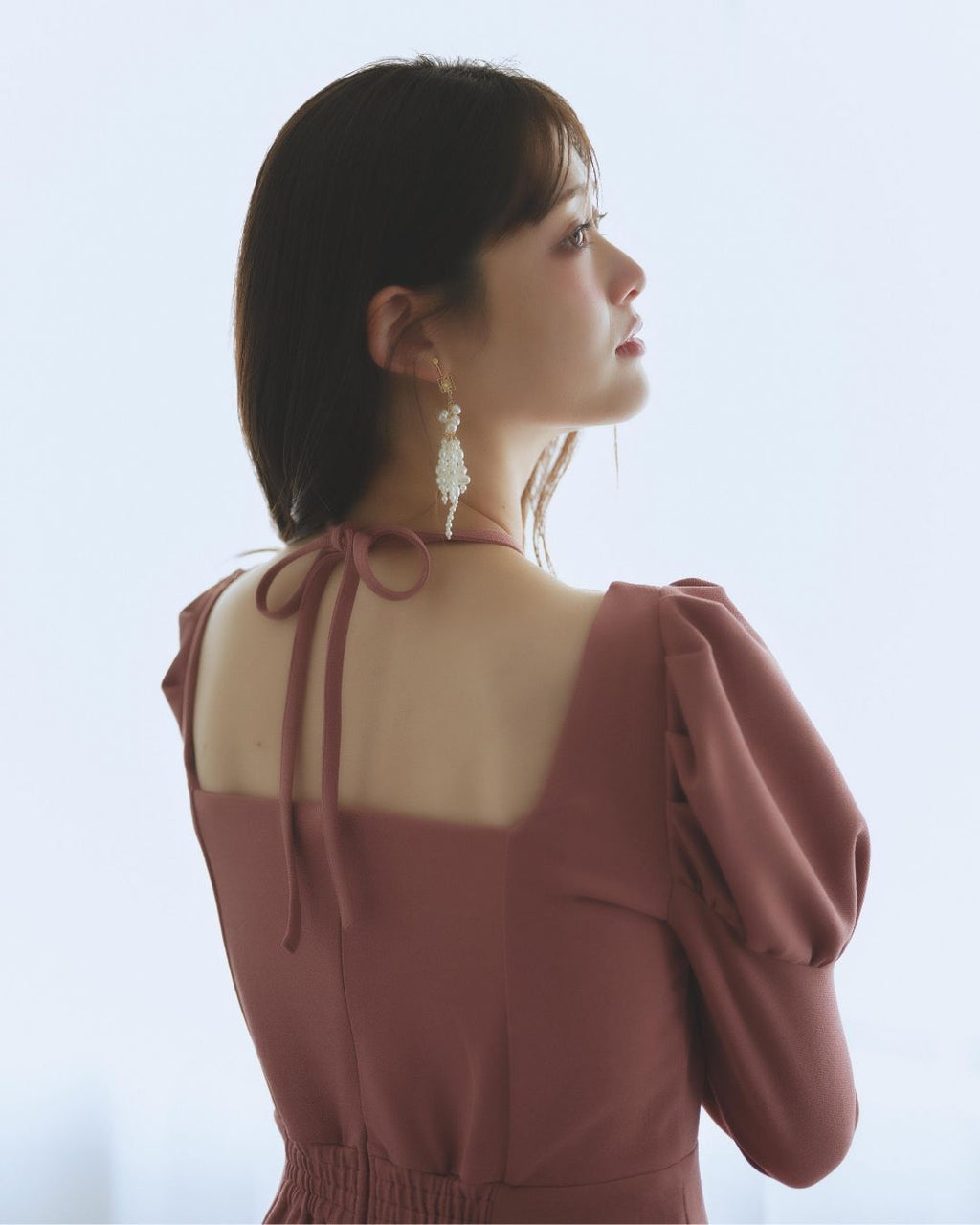 Stretch Puff Sleeve Dress