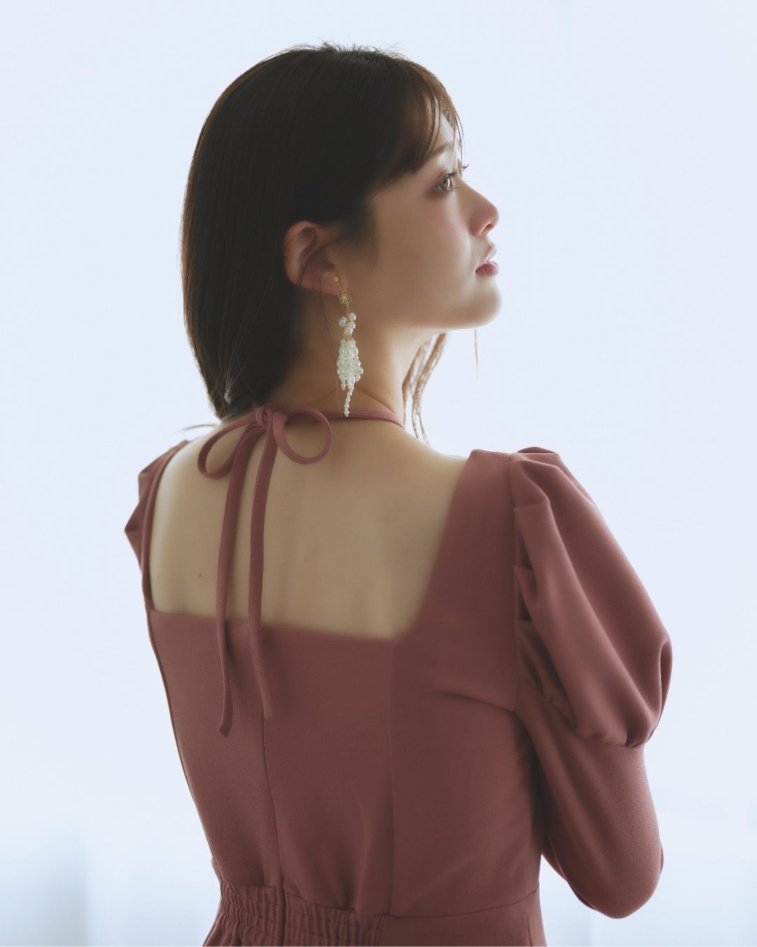 Stretch Puff Sleeve Dress