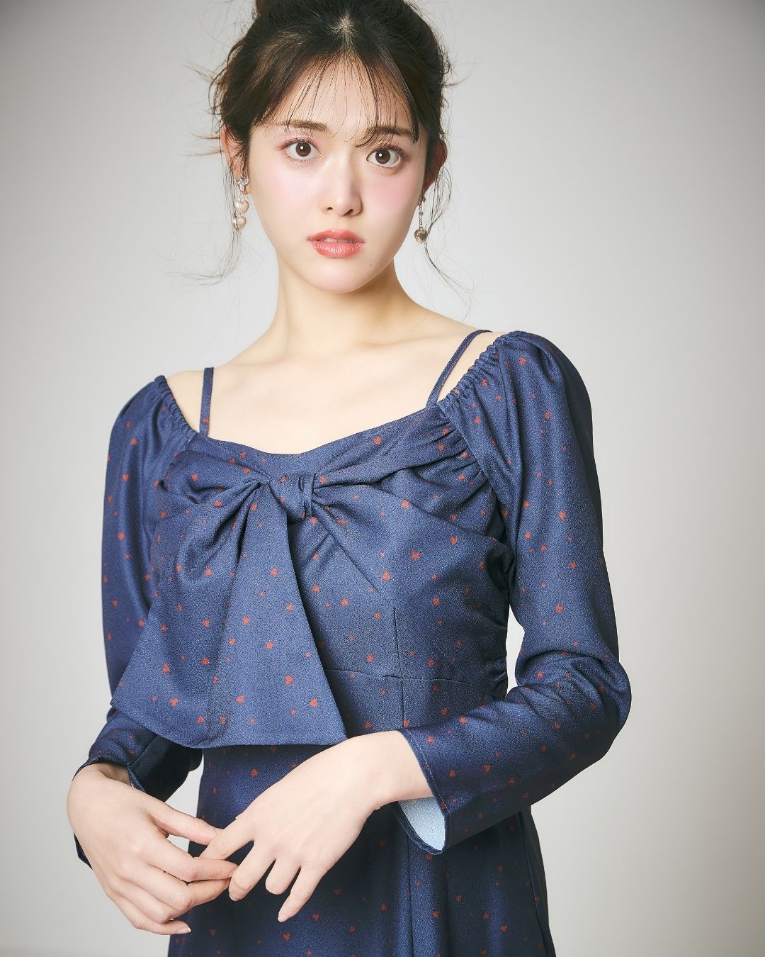 Heart Pattern Ribbon Dress