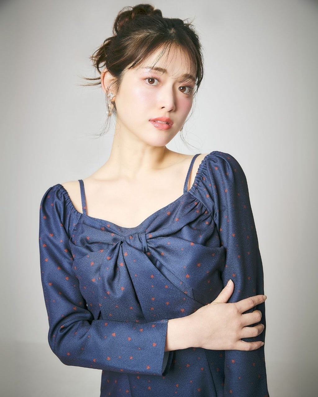 Heart Pattern Ribbon Dress