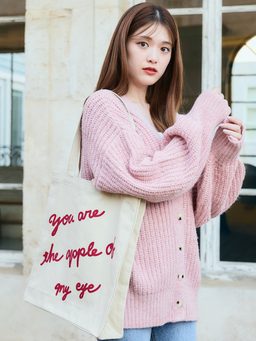 【直筆デザイン 】Apple Tote