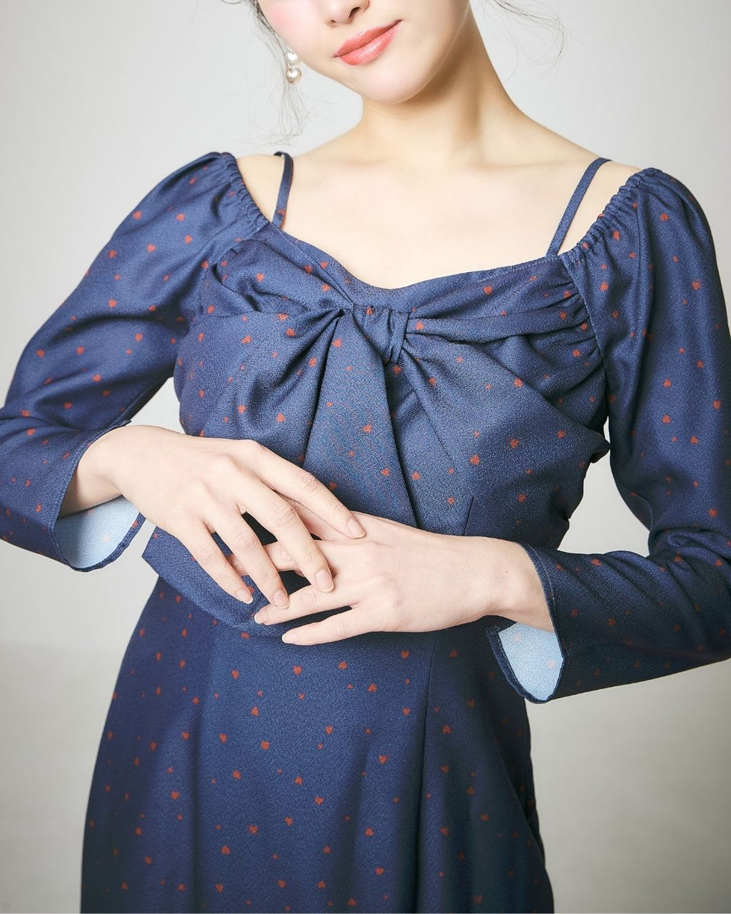 Heart Pattern Ribbon Dress