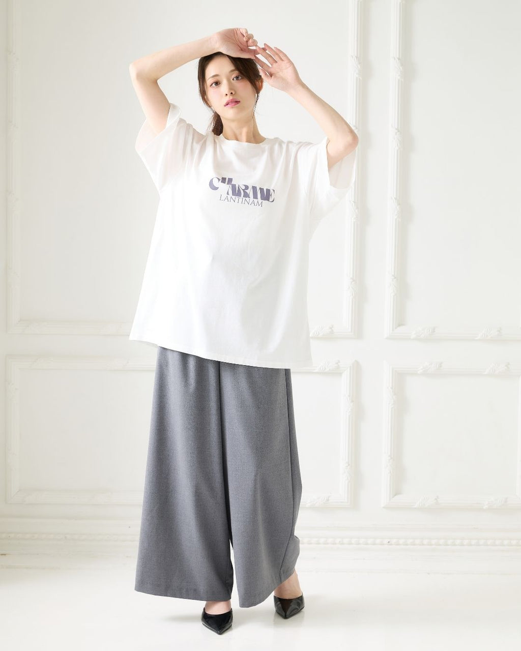 Gather Belt Set Pants