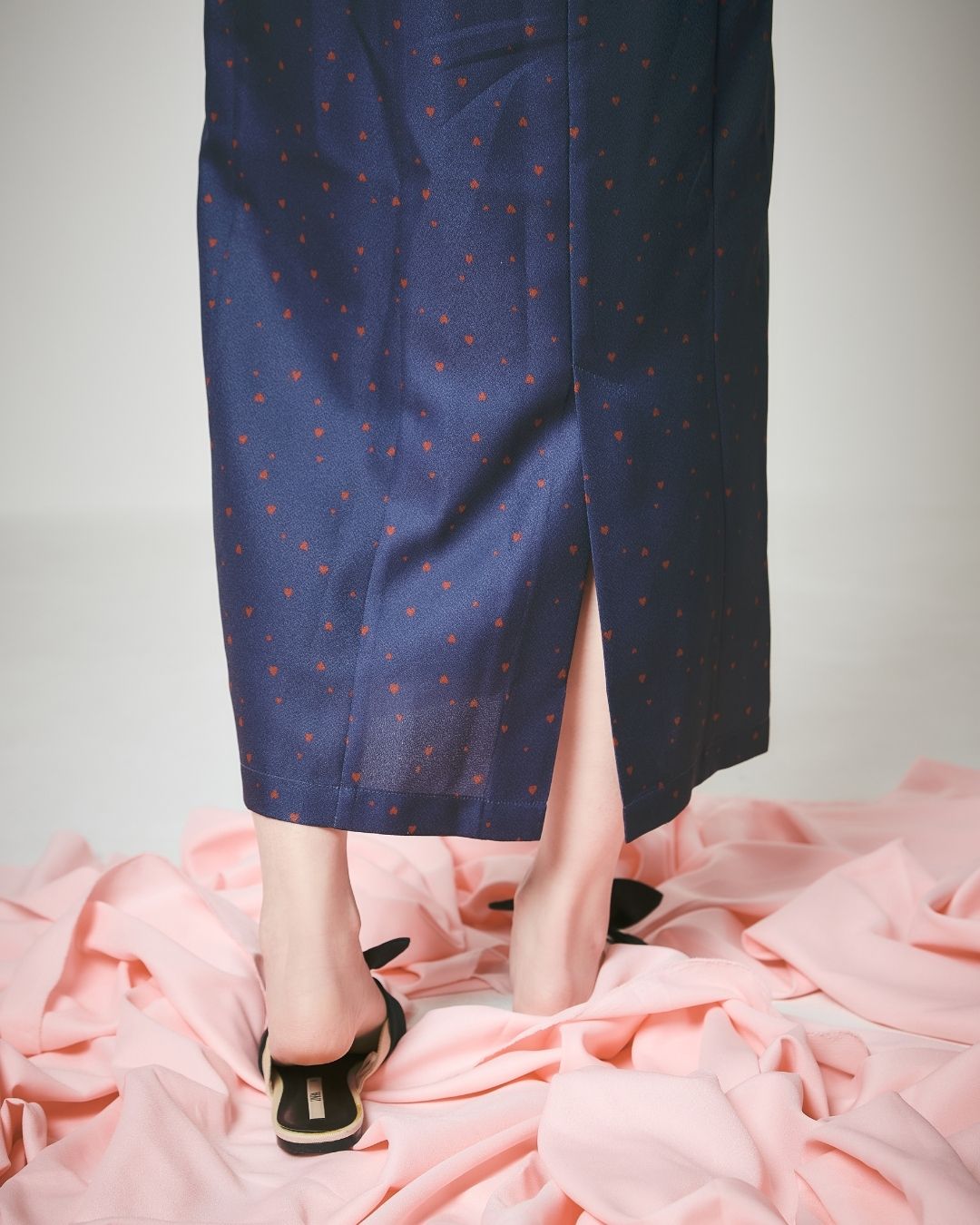 Heart Pattern Ribbon Dress