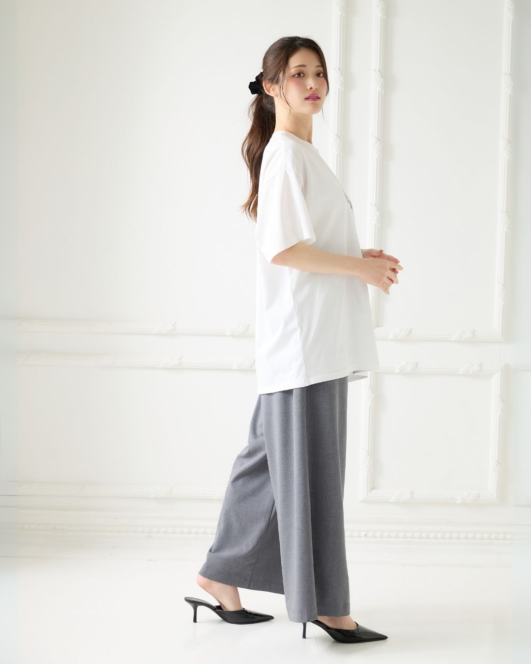 Gather Belt Set Pants