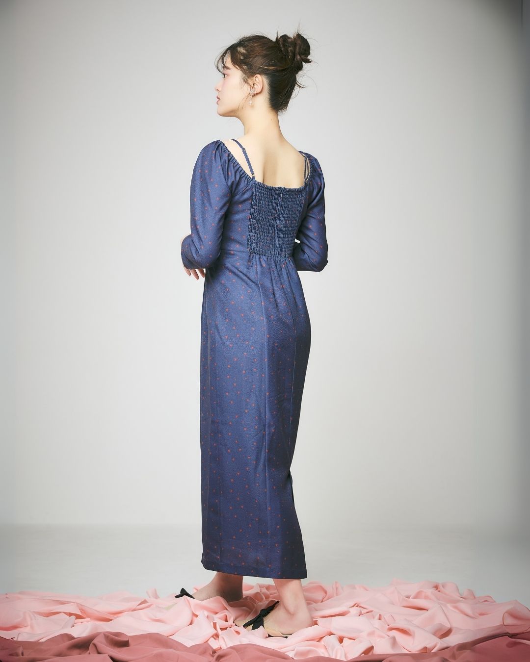 Heart Pattern Ribbon Dress