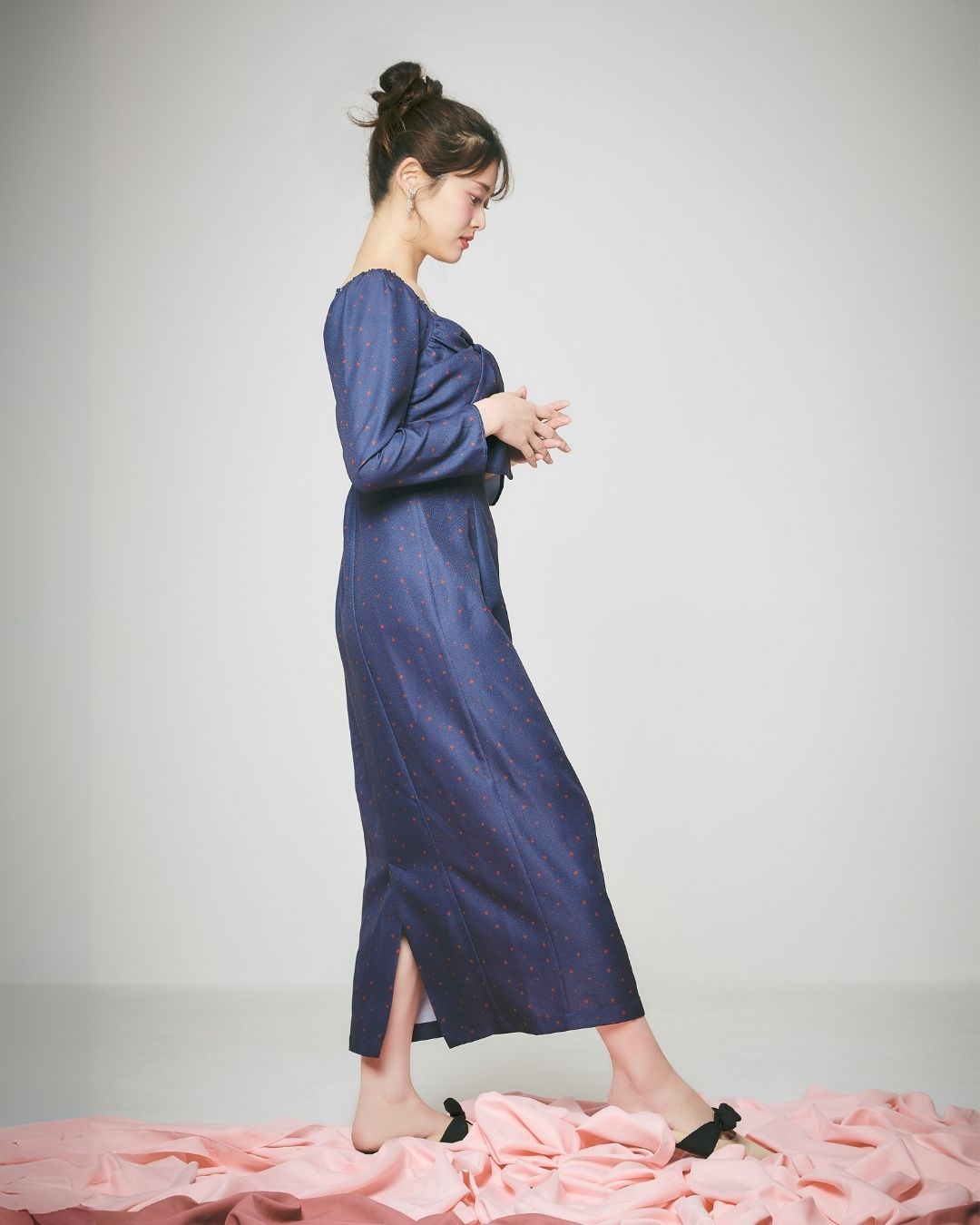 Heart Pattern Ribbon Dress