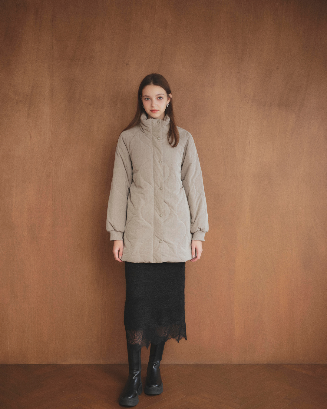 Lace Docking Knit Skirt