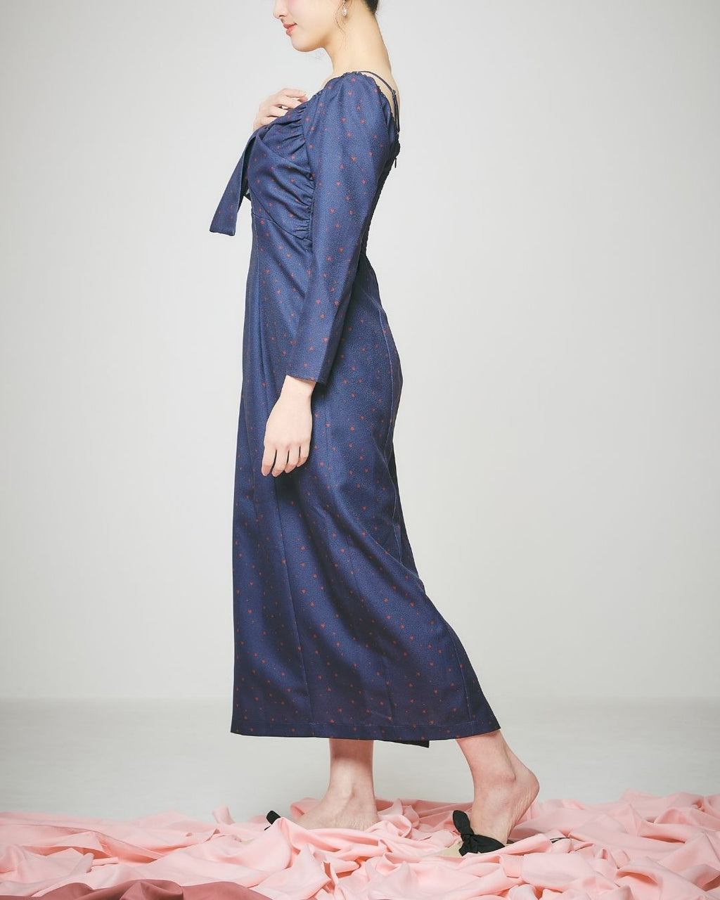 Heart Pattern Ribbon Dress