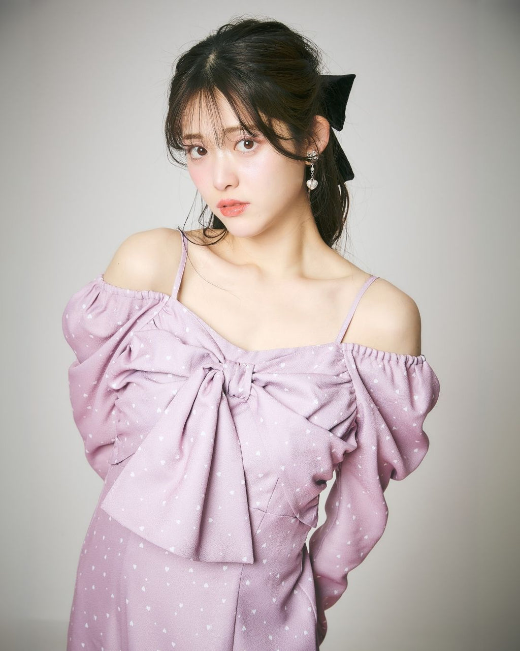 Heart Pattern Ribbon Dress