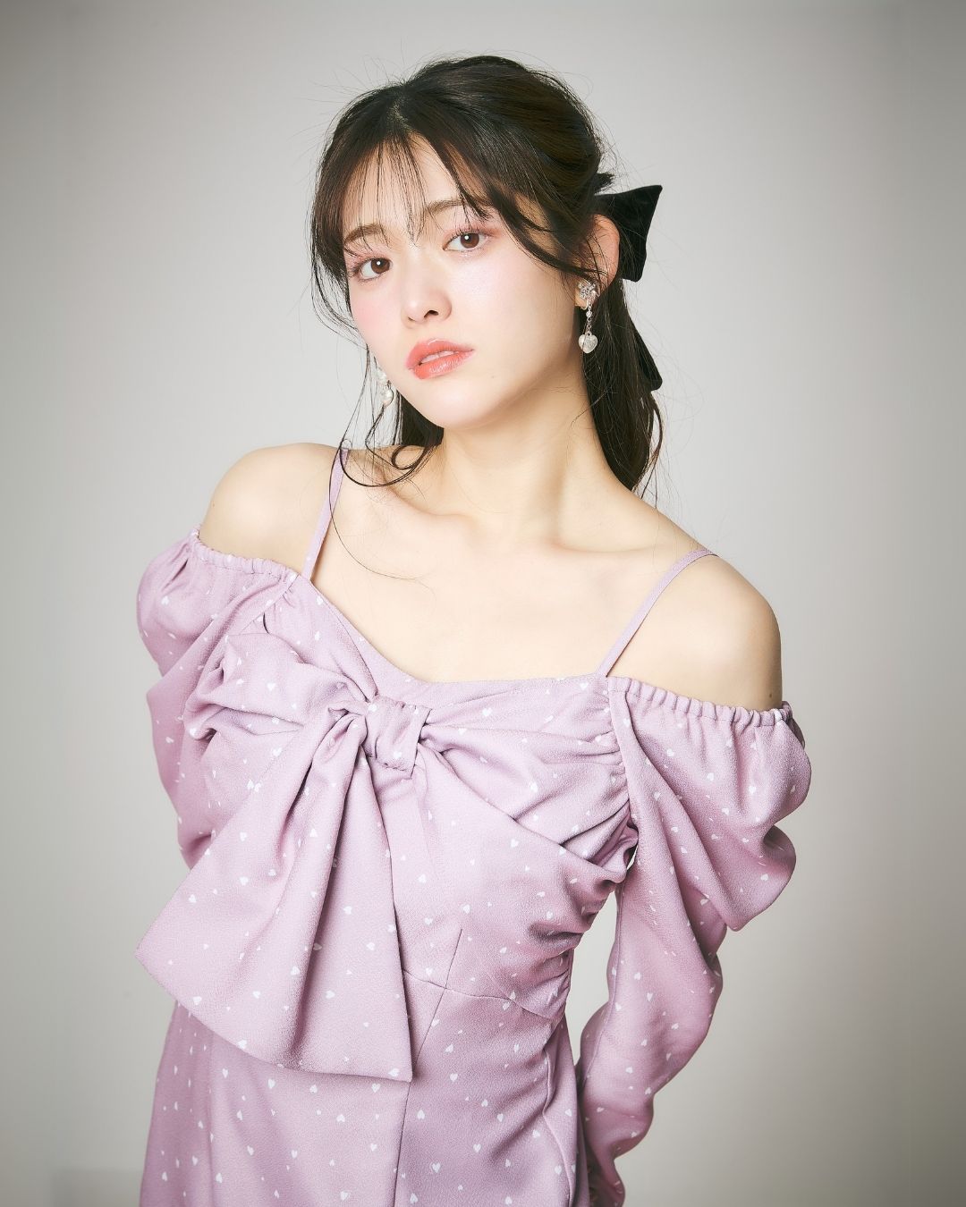 Heart Pattern Ribbon Dress